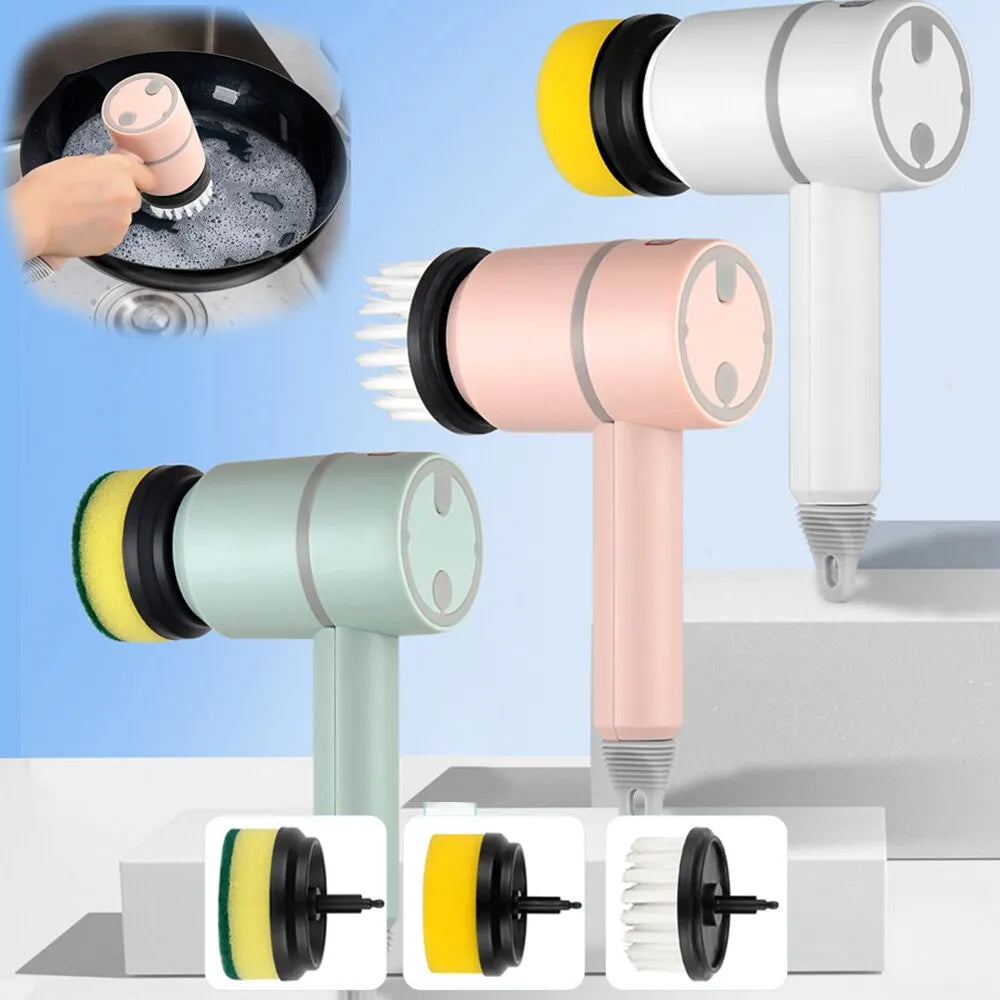 Esponja de Loiça Elétrica, 3 em 1