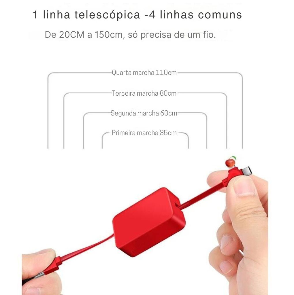 Cabo de carregamento, 3 em 1