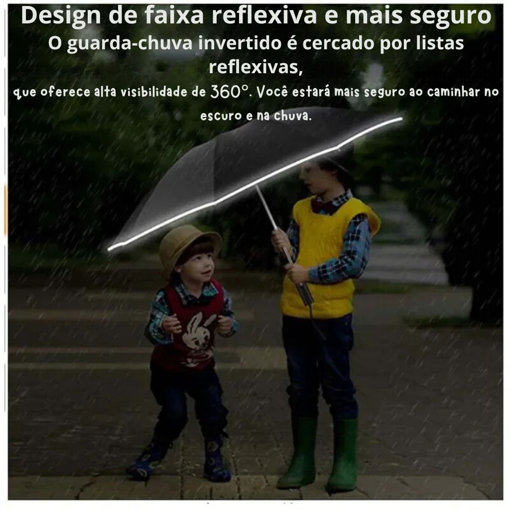 Guarda Chuva, sombrinha. ReflexPro. Luz Refletora de Segurança