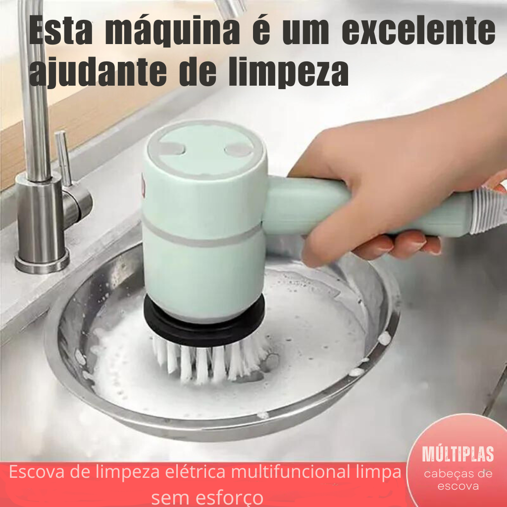 Esponja de Loiça Elétrica, 3 em 1