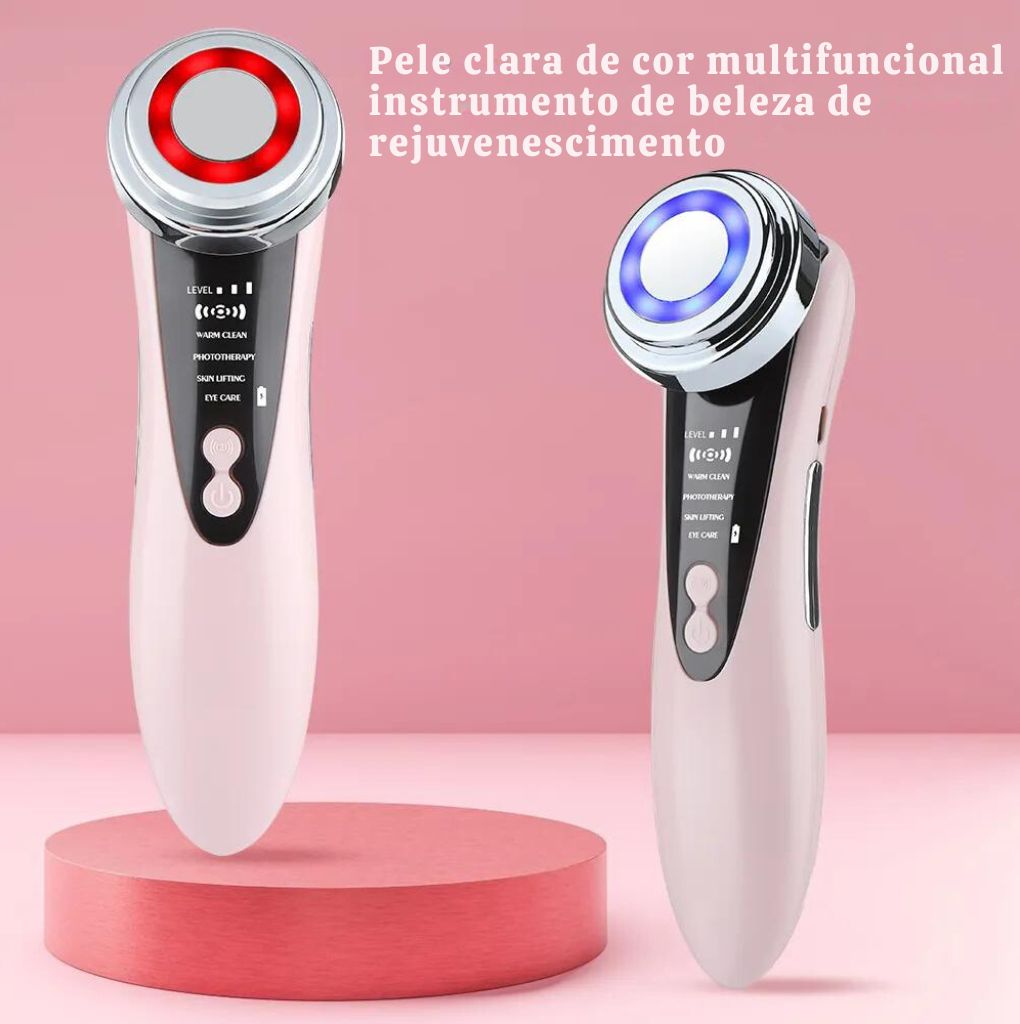 Massajador facial, terapia de luz led