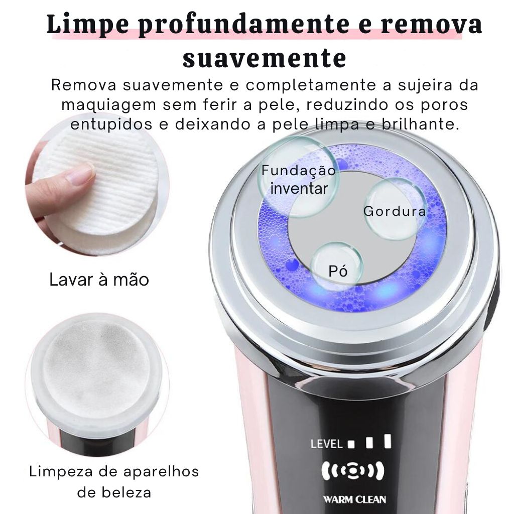 Massajador facial, terapia de luz led