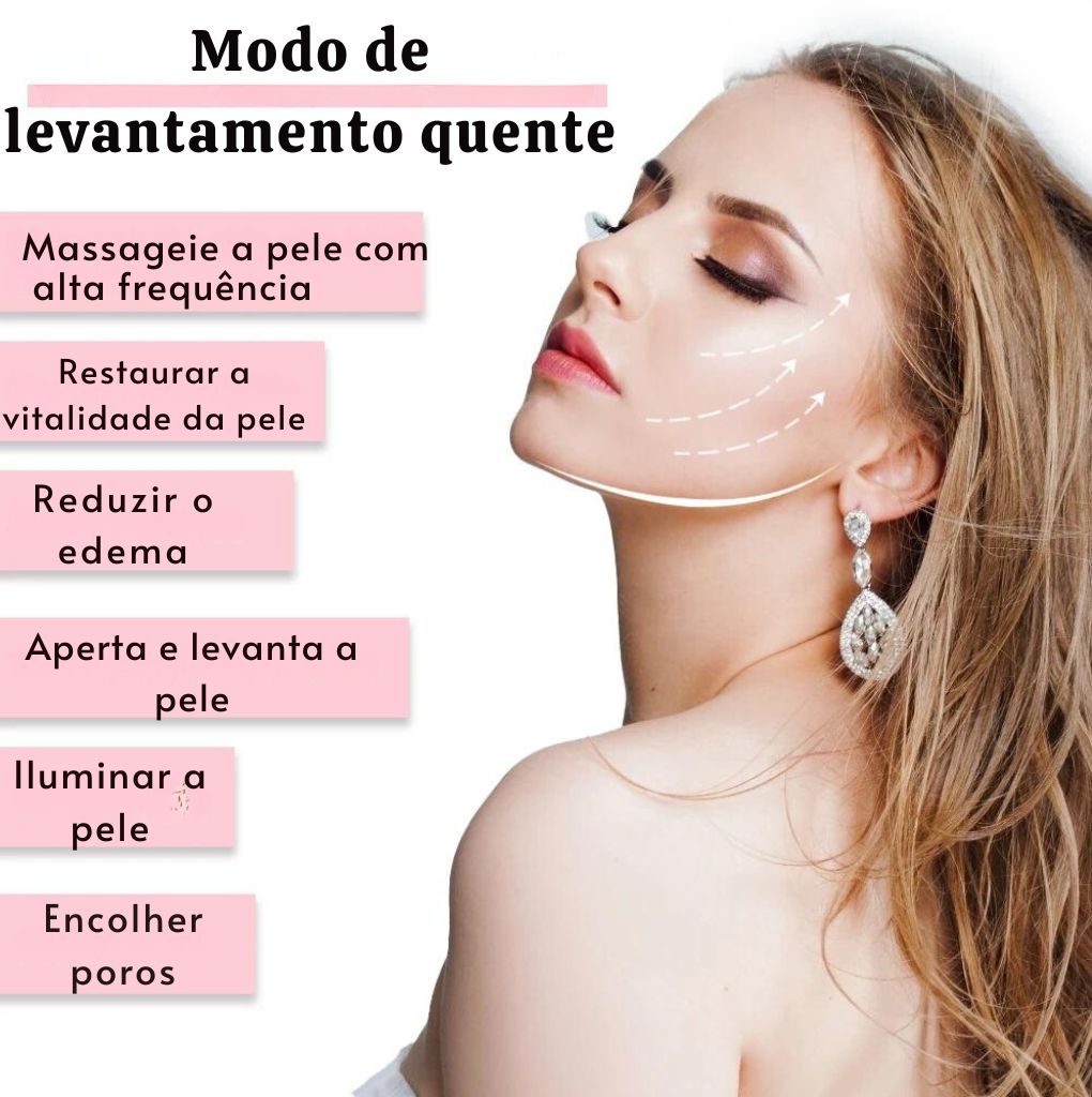 Massajador facial, terapia de luz led