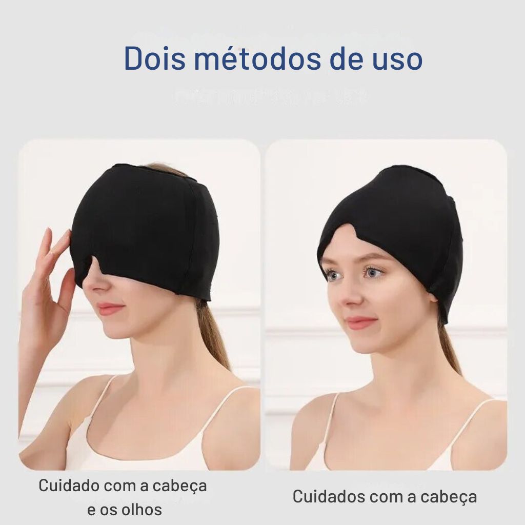 Touca de Gel Terapêutica para Alívio de Dores de Cabeça
