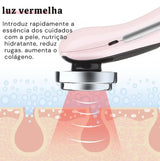 Massajador facial, terapia de luz led