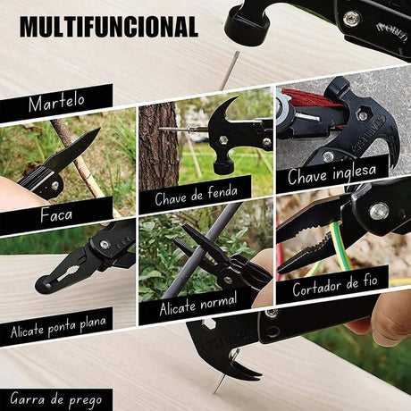 Martelo Multifunções: O Único Martelo que Você Precisará. Em Aço inoxidável.